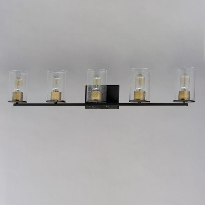 Myhouse Lighting Maxim - 11845CDABBK - Five Light Bath Vanity - Sleek - Antique Brass / Black