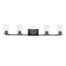 Myhouse Lighting Maxim - 11845CDABBK - Five Light Bath Vanity - Sleek - Antique Brass / Black