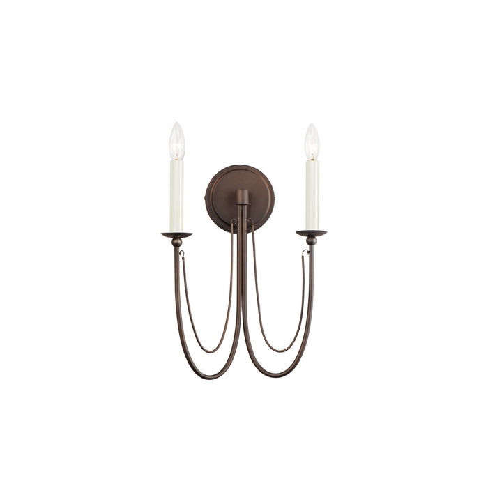 Myhouse Lighting Maxim - 12161CHB - Two Light Wall Sconce - Plumette - Chestnut Bronze