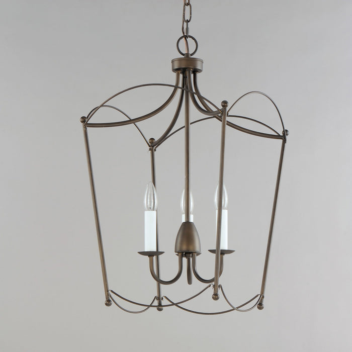 Myhouse Lighting Maxim - 12163CHB - Three Light Pendant - Plumette - Chestnut Bronze