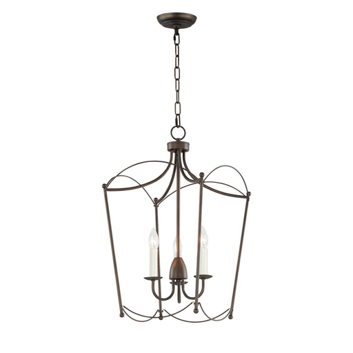 Myhouse Lighting Maxim - 12163CHB - Three Light Pendant - Plumette - Chestnut Bronze