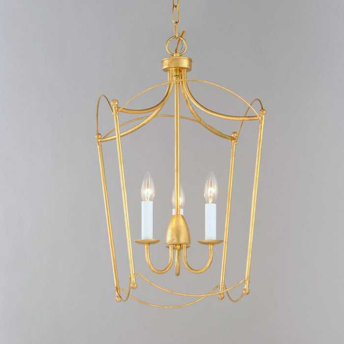 Myhouse Lighting Maxim - 12163GL - Three Light Pendant - Plumette - Gold Leaf