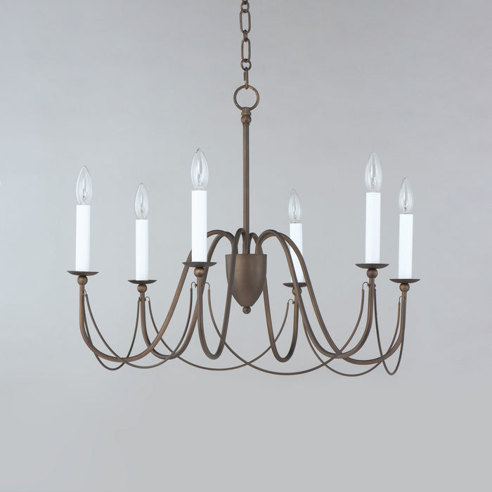 Myhouse Lighting Maxim - 12166CHB - Six Light Chandelier - Plumette - Chestnut Bronze