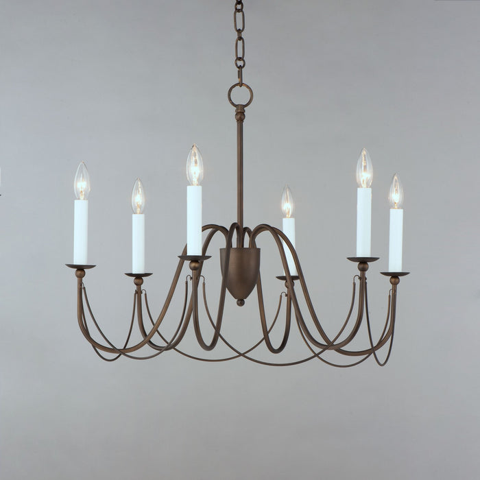 Myhouse Lighting Maxim - 12166CHB - Six Light Chandelier - Plumette - Chestnut Bronze