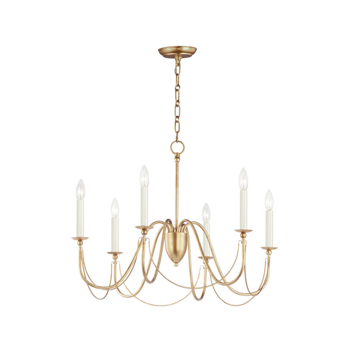 Myhouse Lighting Maxim - 12166GL - Six Light Chandelier - Plumette - Gold Leaf