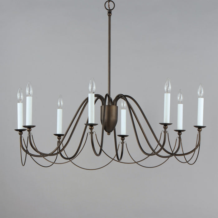 Myhouse Lighting Maxim - 12168CHB - Eight Light Chandelier - Plumette - Chestnut Bronze