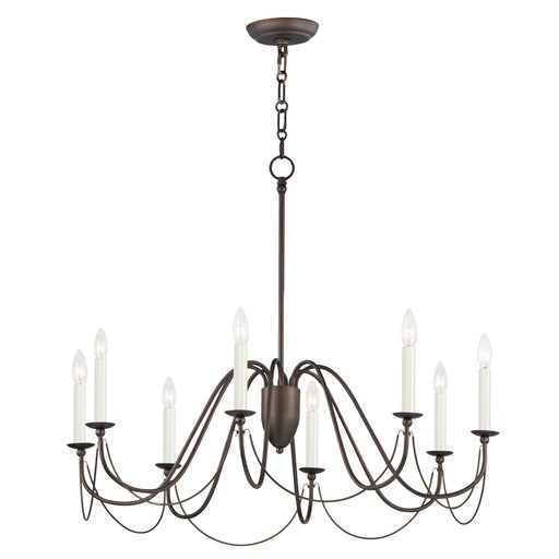 Myhouse Lighting Maxim - 12168CHB - Eight Light Chandelier - Plumette - Chestnut Bronze