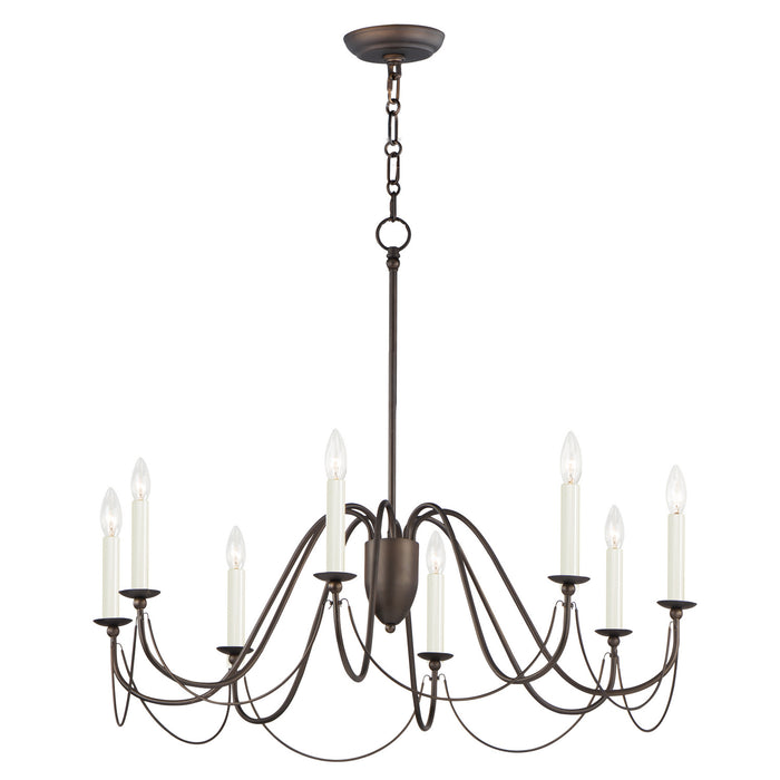 Myhouse Lighting Maxim - 12168CHB - Eight Light Chandelier - Plumette - Chestnut Bronze