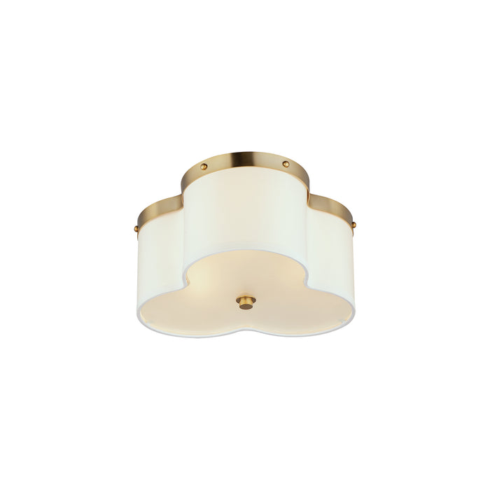 Myhouse Lighting Maxim - 12243OFSBR - Three Light Flush Mount - Clover - Satin Brass