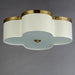 Myhouse Lighting Maxim - 12244OFSBR - Four Light Flush Mount - Clover - Satin Brass