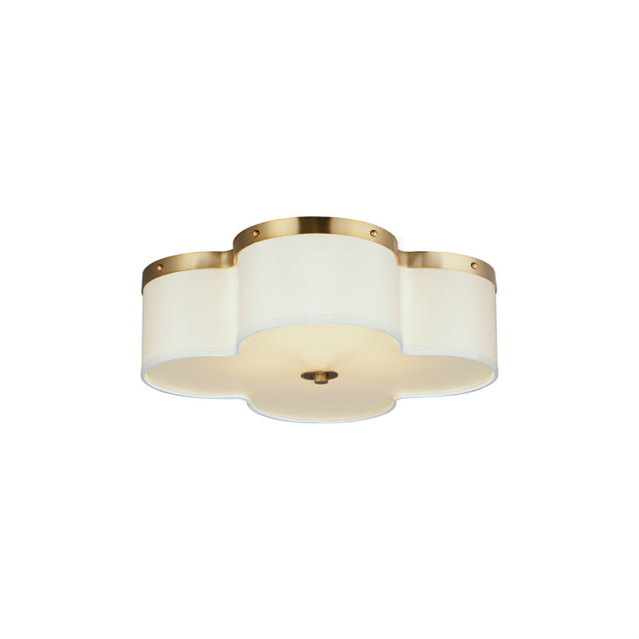 Myhouse Lighting Maxim - 12244OFSBR - Four Light Flush Mount - Clover - Satin Brass