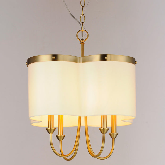 Myhouse Lighting Maxim - 12246OFSBR - Four Light Chandelier - Clover - Satin Brass