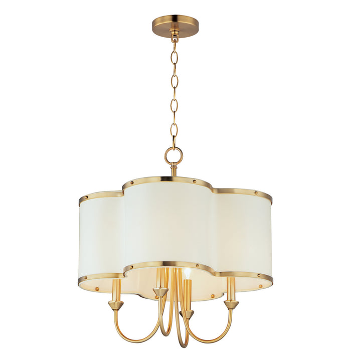 Myhouse Lighting Maxim - 12246OFSBR - Four Light Chandelier - Clover - Satin Brass