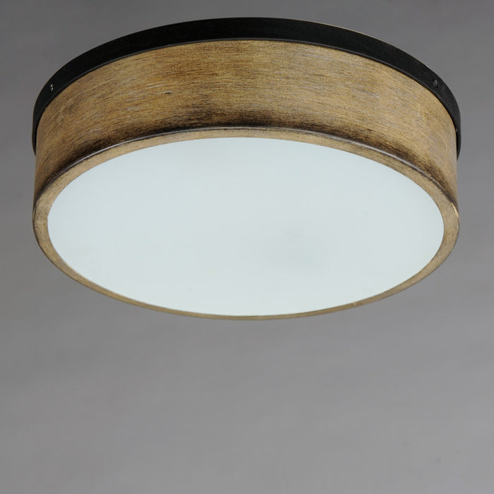 Myhouse Lighting Maxim - 14440DWBK - Two Light Flush Mount - Franklin - Driftwood / Black