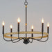 Myhouse Lighting Maxim - 14446DWBK - Six Light Chandelier - Franklin - Driftwood / Black