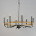 Myhouse Lighting Maxim - 14448DWBK - Eight Light Chandelier - Franklin - Driftwood / Black