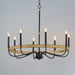 Myhouse Lighting Maxim - 14448DWBK - Eight Light Chandelier - Franklin - Driftwood / Black