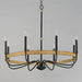 Myhouse Lighting Maxim - 14448DWBK - Eight Light Chandelier - Franklin - Driftwood / Black