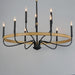 Myhouse Lighting Maxim - 14449DWBK - Nine Light Chandelier - Franklin - Driftwood / Black