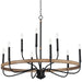 Myhouse Lighting Maxim - 14449DWBK - Nine Light Chandelier - Franklin - Driftwood / Black