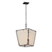 Myhouse Lighting Maxim - 20264CVBK - Four Light Pendant - Montauk - Black