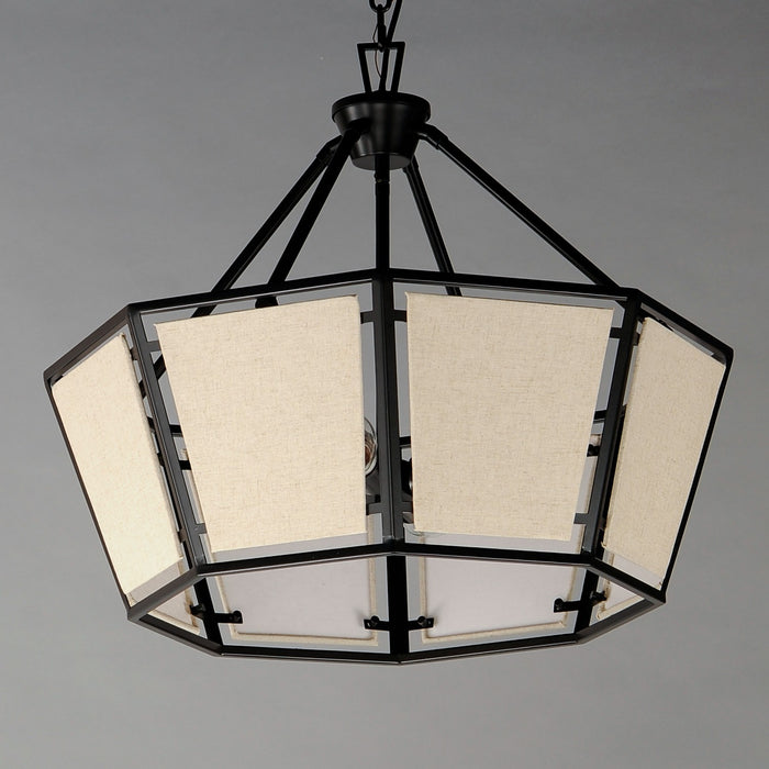 Myhouse Lighting Maxim - 20265CVBK - Four Light Chandelier - Montauk - Black