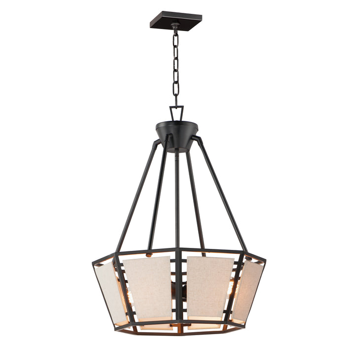 Myhouse Lighting Maxim - 20265CVBK - Four Light Chandelier - Montauk - Black