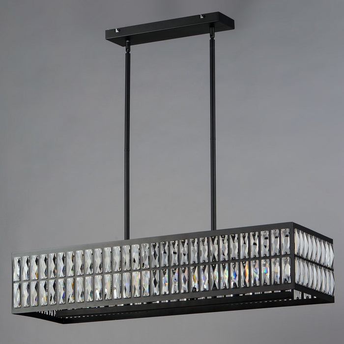 Myhouse Lighting Maxim - 21817BCBK - Six Light Linear Pendant - Madeline - Black