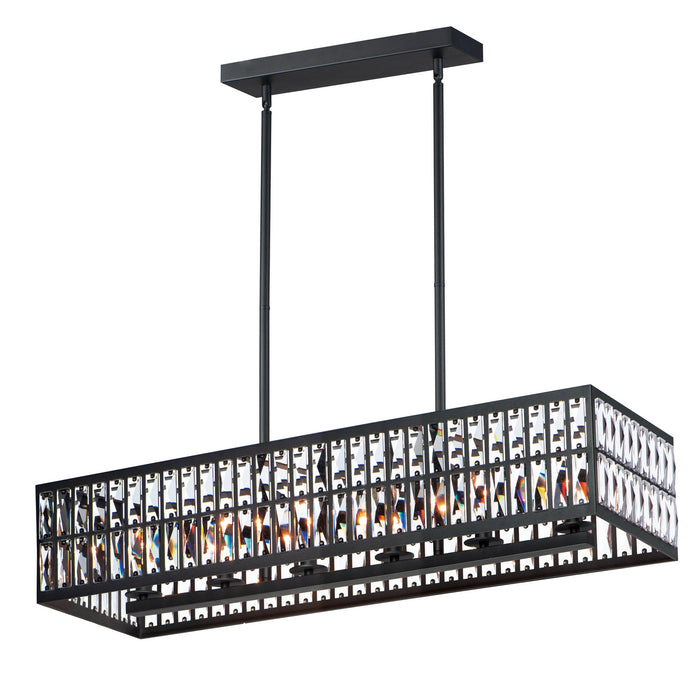 Myhouse Lighting Maxim - 21817BCBK - Six Light Linear Pendant - Madeline - Black