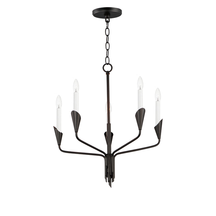 Myhouse Lighting Maxim - 24345BK - Five Light Chandelier - Calyx - Black