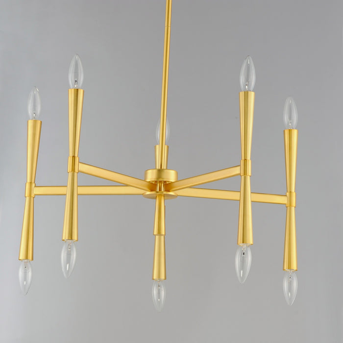 Myhouse Lighting Maxim - 24625SBR - Ten Light Chandelier - Rome - Satin Brass