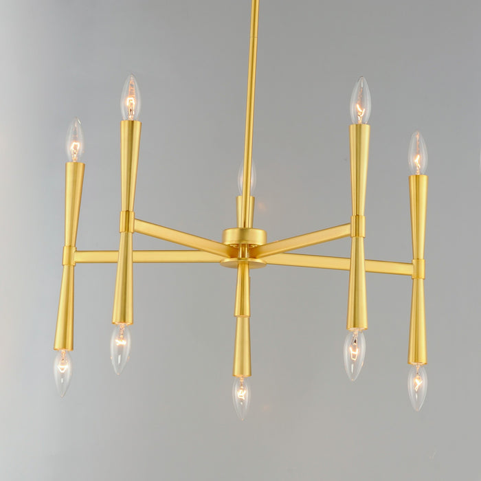 Myhouse Lighting Maxim - 24625SBR - Ten Light Chandelier - Rome - Satin Brass