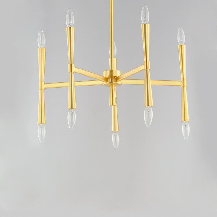 Myhouse Lighting Maxim - 24625SBR - Ten Light Chandelier - Rome - Satin Brass