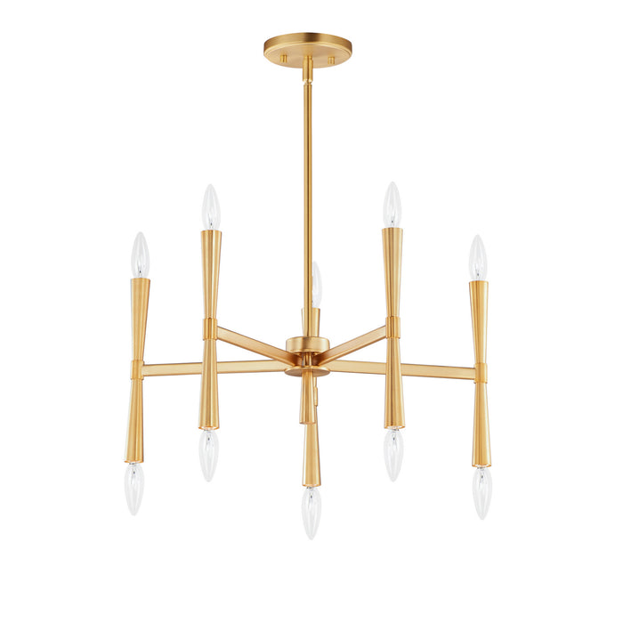 Myhouse Lighting Maxim - 24625SBR - Ten Light Chandelier - Rome - Satin Brass