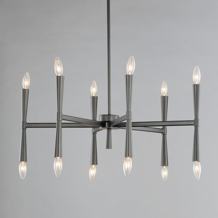 Myhouse Lighting Maxim - 24626BK - 12 Light Chandelier - Rome - Black