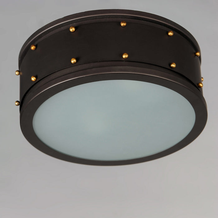 Myhouse Lighting Maxim - 25160OIAB - Two Light Flush Mount - Trestle - Oil Rubbed Bronze / Antique Brass