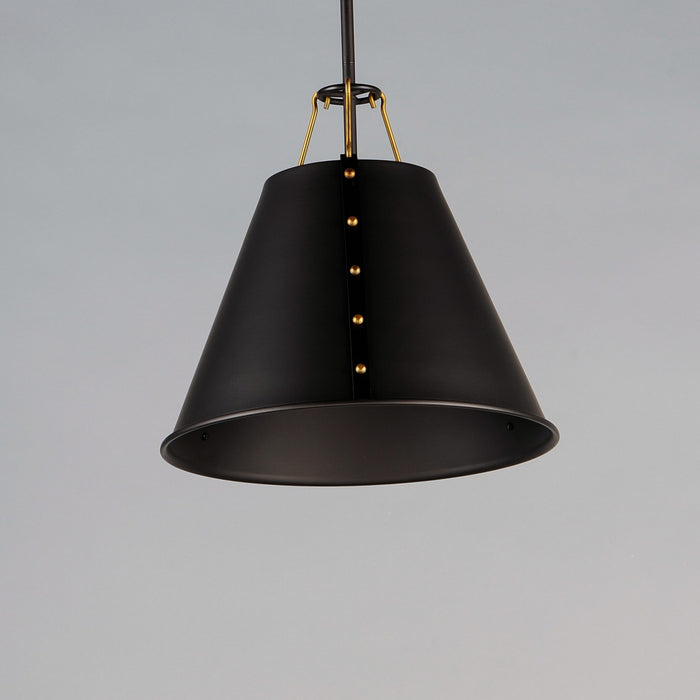 Myhouse Lighting Maxim - 25162OIAB - One Light Pendant - Trestle - Oil Rubbed Bronze / Antique Brass