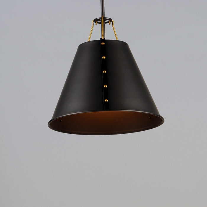 Myhouse Lighting Maxim - 25162OIAB - One Light Pendant - Trestle - Oil Rubbed Bronze / Antique Brass