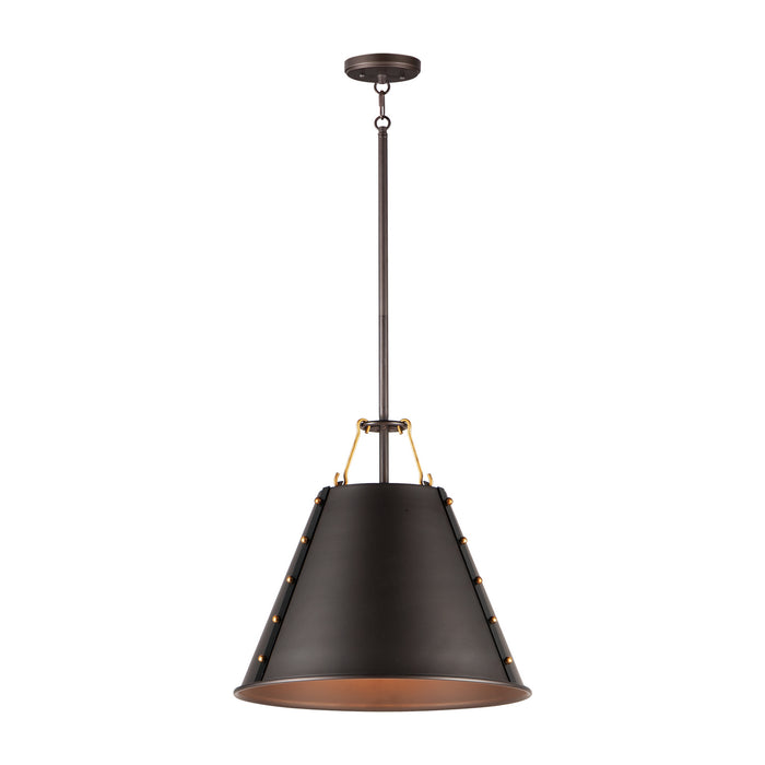 Myhouse Lighting Maxim - 25162OIAB - One Light Pendant - Trestle - Oil Rubbed Bronze / Antique Brass