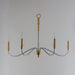 Myhouse Lighting Maxim - 25375CLPCSBR - Five Light Chandelier - Clarion - Polished Chrome / Satin Brass