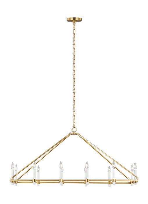 Myhouse Lighting Visual Comfort Studio - CC14612BBS - 12 Light Linear Chandelier - Marston - Burnished Brass