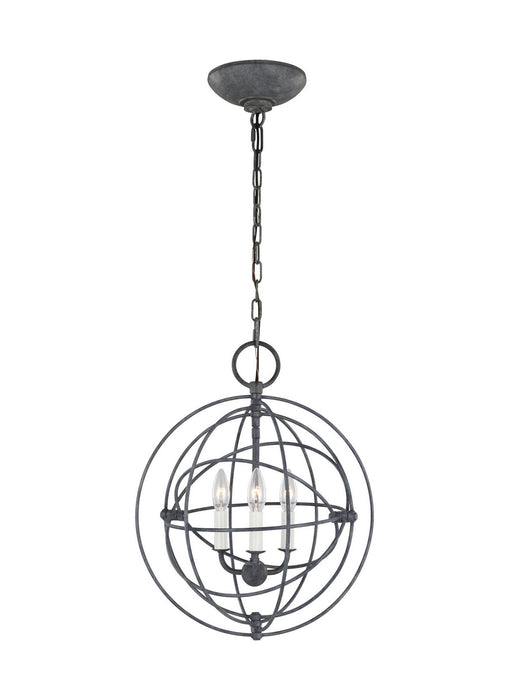 Myhouse Lighting Visual Comfort Studio - CP1263WGV - Three Light Pendant - Bayberry - Weathered Galvanized