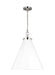 Myhouse Lighting Visual Comfort Studio - CP1281MWTPN - One Light Pendant - Wellfleet - Matte White and Polished Nickel