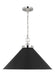 Myhouse Lighting Visual Comfort Studio - CP1311MBKPN - One Light Pendant - Wellfleet - Midnight Black and Polished Nickel