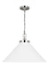 Myhouse Lighting Visual Comfort Studio - CP1311MWTPN - One Light Pendant - Wellfleet - Matte White and Polished Nickel