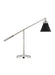 Myhouse Lighting Visual Comfort Studio - CT1091MBKPN1 - One Light Desk Lamp - Wellfleet - Midnight Black and Polished Nickel