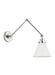 Myhouse Lighting Visual Comfort Studio - CW1151MWTPN - One Light Wall Sconce - Wellfleet - Matte White and Polished Nickel