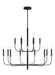 Myhouse Lighting Visual Comfort Studio - EC10015AI - 15 Light Chandelier - Brianna - Aged Iron