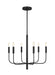 Myhouse Lighting Visual Comfort Studio - EC1006AI - Six Light Chandelier - Brianna - Aged Iron