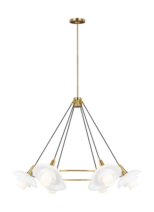 Myhouse Lighting Visual Comfort Studio - EC1226BBS - Six Light Chandelier - Rossie - Burnished Brass